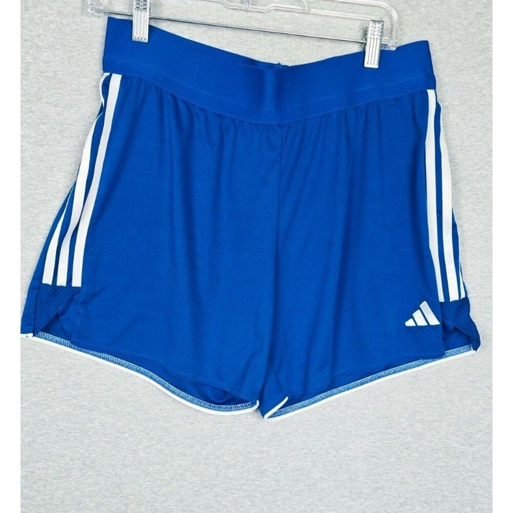Adidas Shorts unisex XL Blue 3-Stripes AEROREADY Mesh Athletic Gym Running